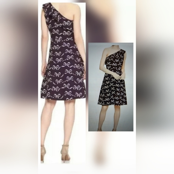 BANANA REPUBLIC FACTORY SZ 10P NWT Wine 1 Shoulder Fit and Flare Cocktail Dress - Picture 1 of 13